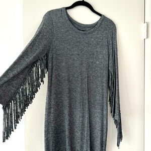 Zadig & Voltaire fringe tee shirt dress